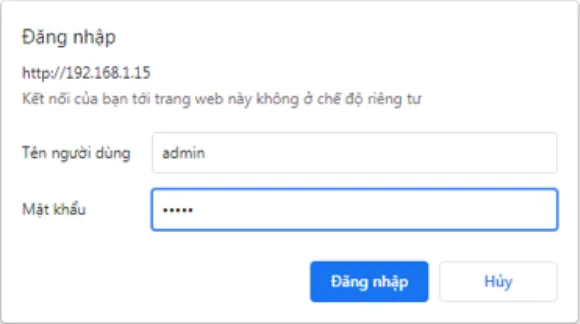 Đăng nhập trang web của điện thoại IP