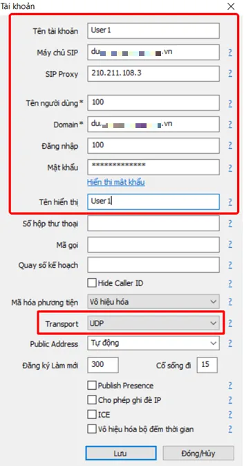Chọn tài khoản cần kích hoạt