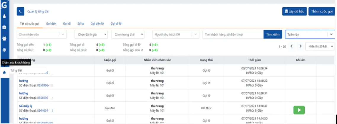 Nghe lại file ghi âm