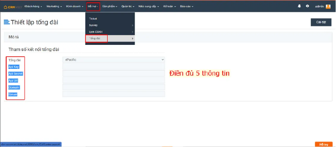 Nhập thông tin của bạn vào để Đăng ký